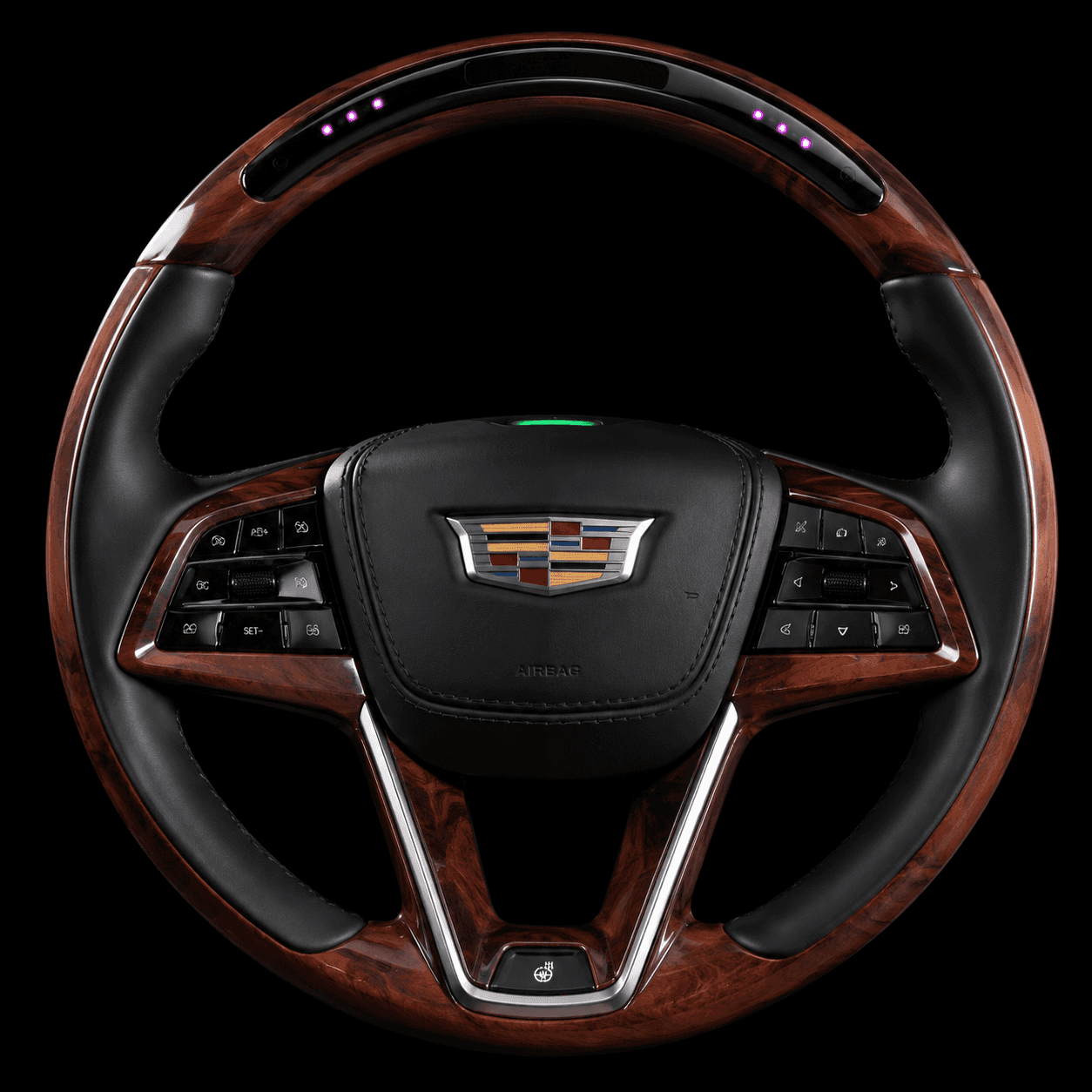 Cadillac CT6 Sapele & Leather Steering Wheel