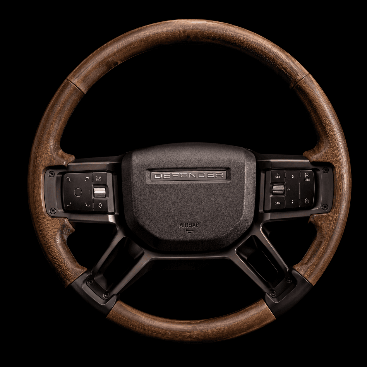 Land Rover Defender 110 Fumed Oak Steering Wheel