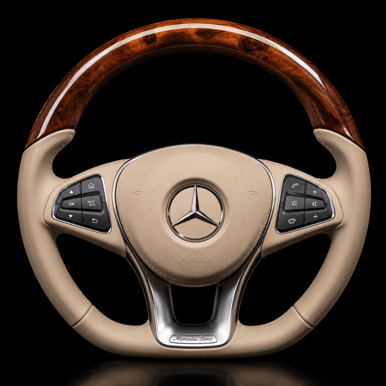 Mercedes-Benz S-Class W222 Custom Solid Wood Steering Wheel