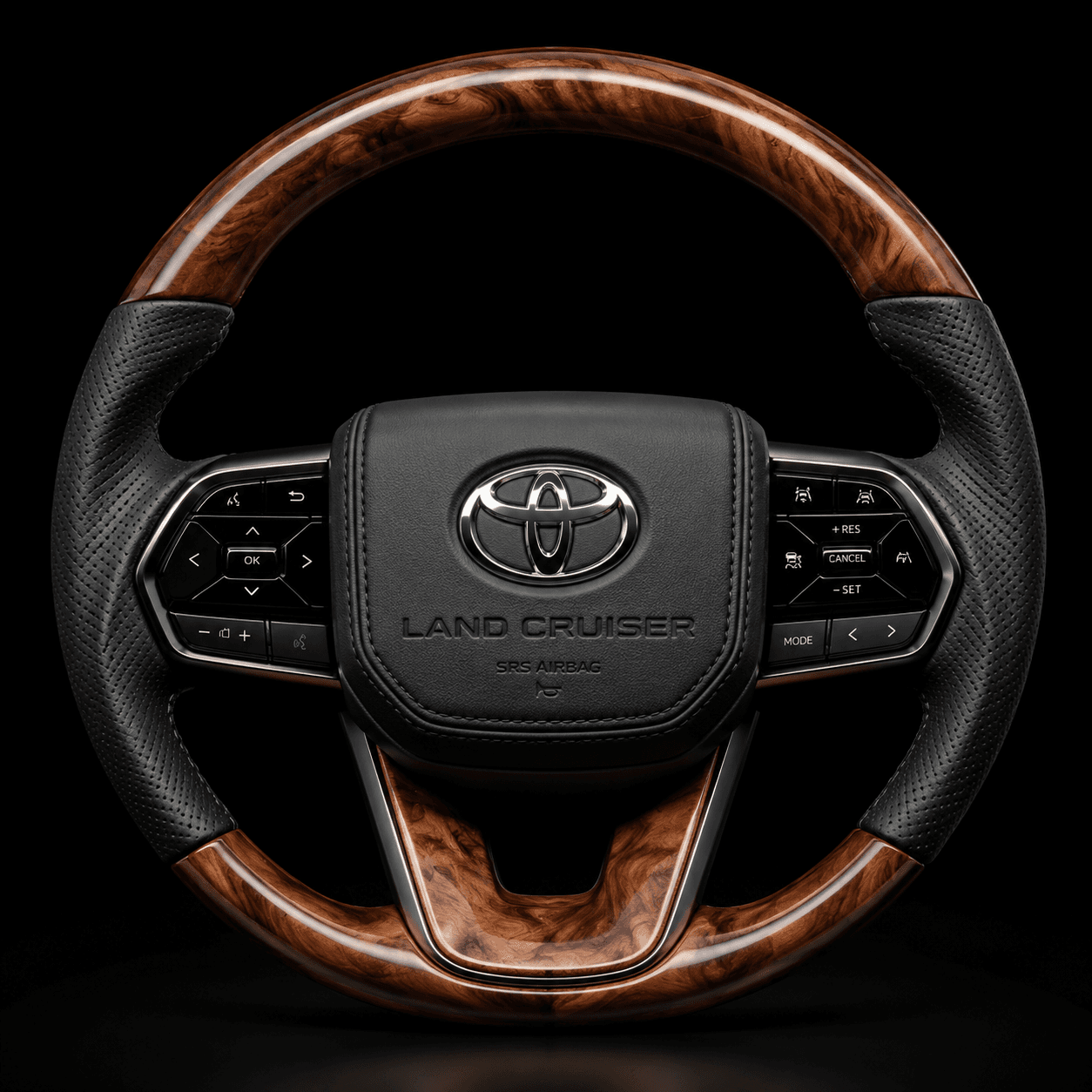 Toyota Land Cruiser 300 Stabilized Walnut Steering Wheel